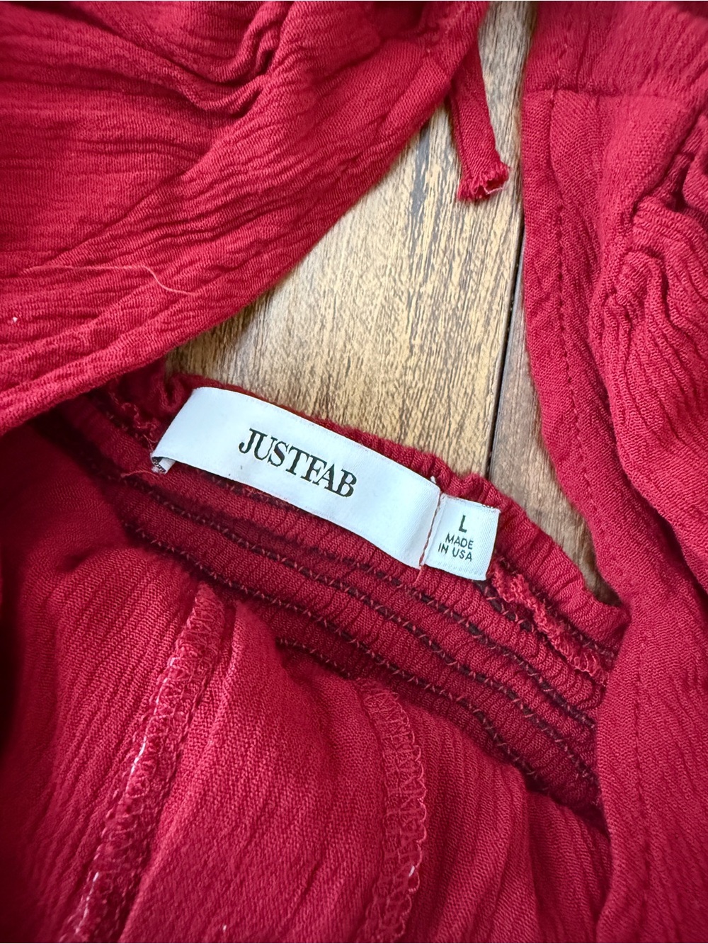 JustFab Raspberry Red Long-Sleeve Button Front Romper - Picture 8 of 9